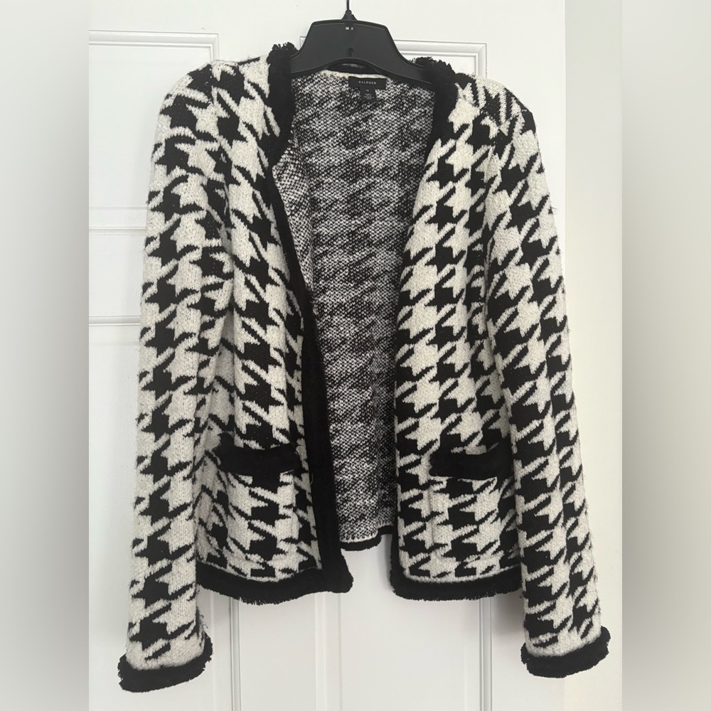 Black and White Houndstooth Jacket